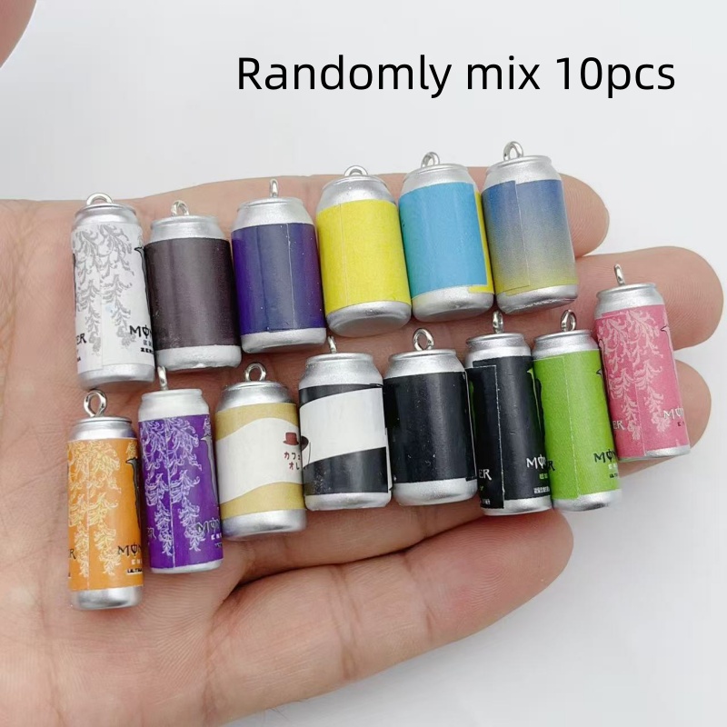 Phone Accessories Charms - 10 Adet Mini Simülasyon İçecek Kutusu