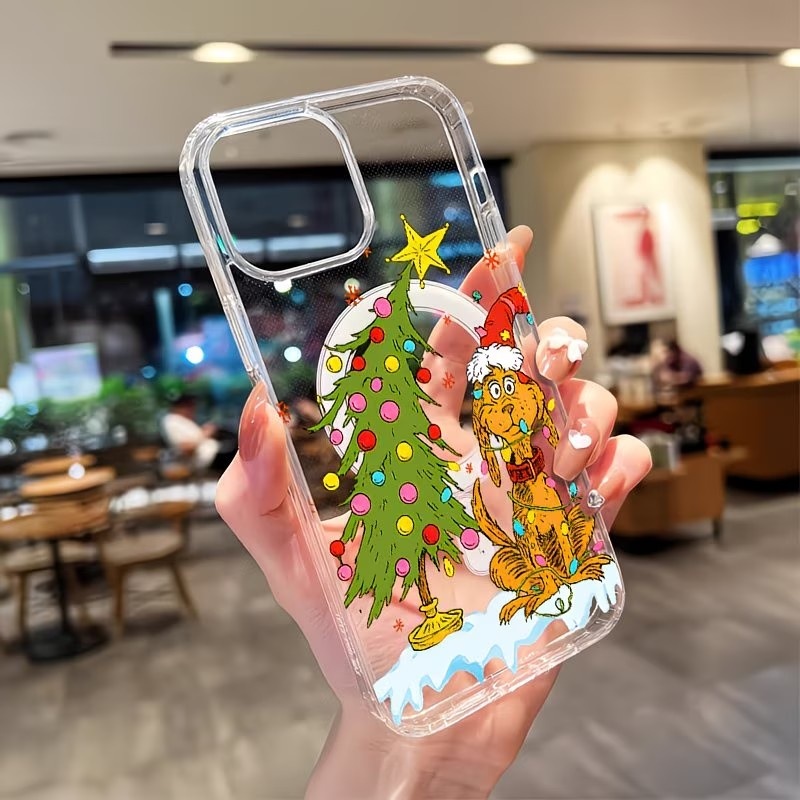 Apple Iphone 15 - Yavru Köpek Temalı Noel Partisi Şeffaf
