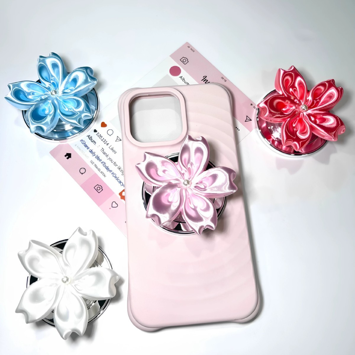 Saten İnci Çiçekli Manyetik Te - Phone Accessories Useful incelemesi ve fiyatı