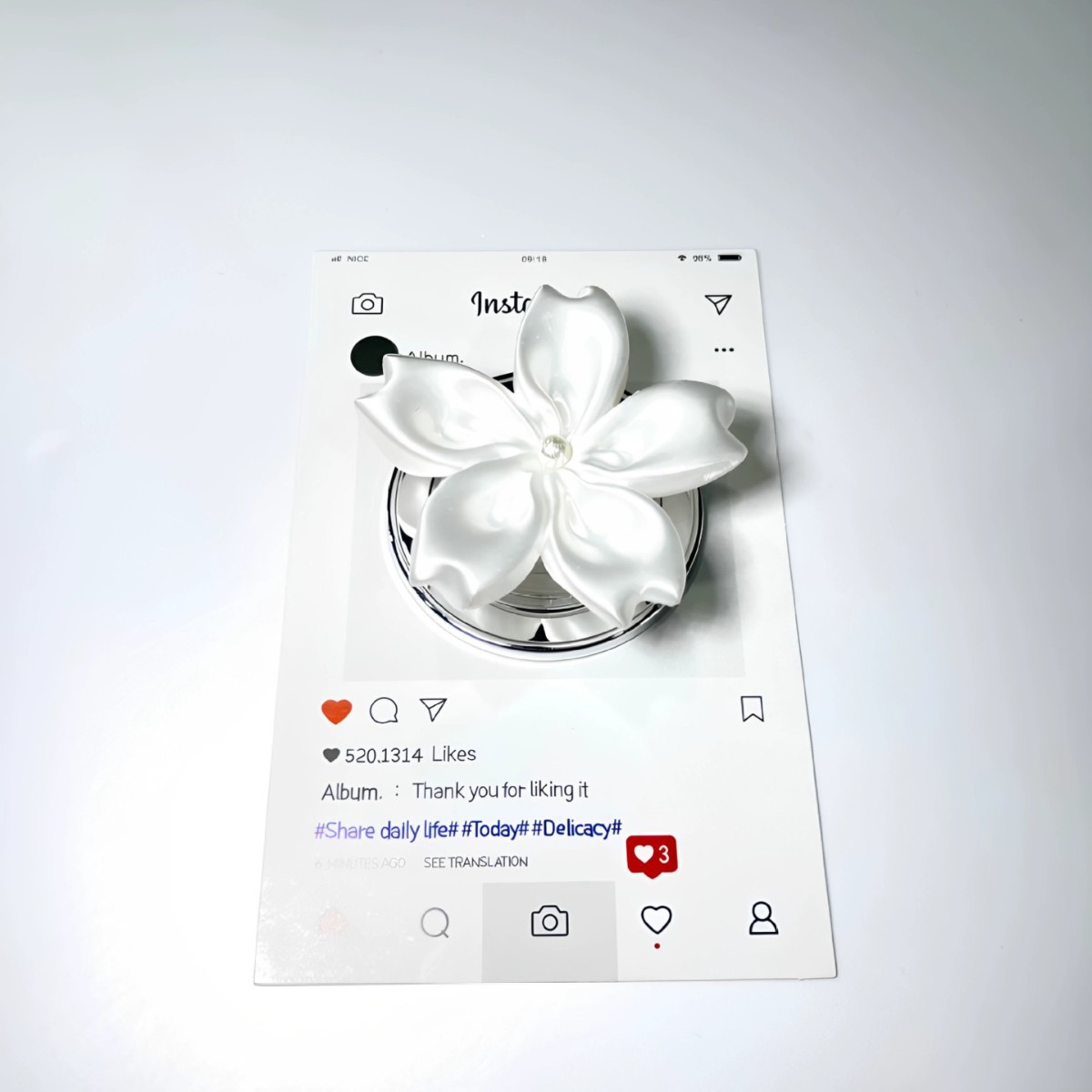 Saten İnci Çiçekli Manyetik Te - Phone Accessories Useful incelemesi ve fiyatı